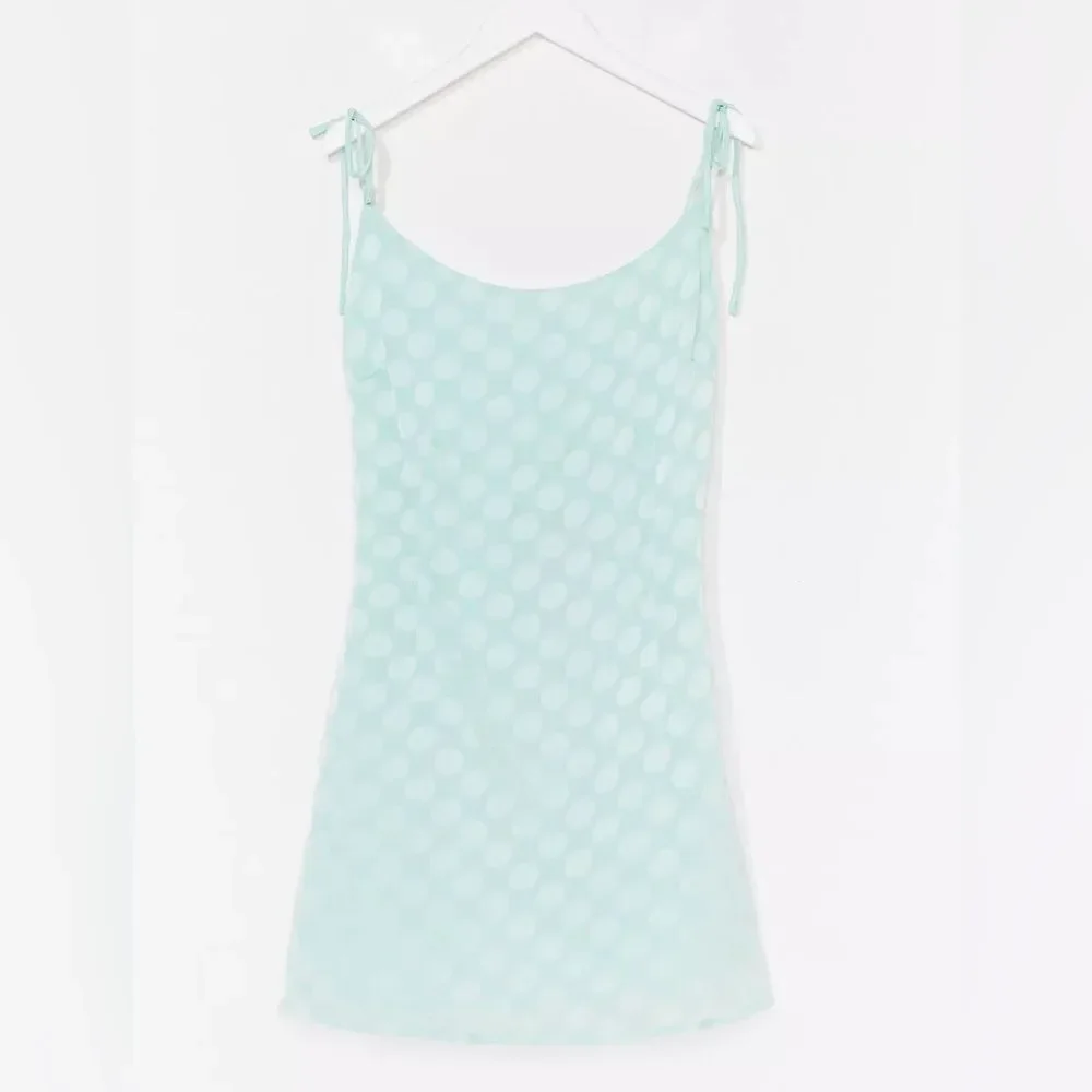 Nasty Gal Jacquard Polka Dot Mini Satin Slip Dress - Picture 2 of 8